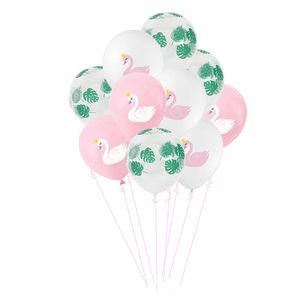 Party Decoration White Pink Black Swan Printing Latex Balloon Birthday Wedding Decorations Baby Shower Girl Theme Ball Supplies
