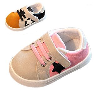 Pierwsze Walkers Spring Infant Toddler Sneakers Buty Baby Casual Boys Girls Leather Soft-Soled Prewalker Solid Color