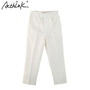 ActhInK Boys White Spring Solid Suit Pant Brand Kids England Style Formal Wedding Pants for Black Trousers, MC019 211103