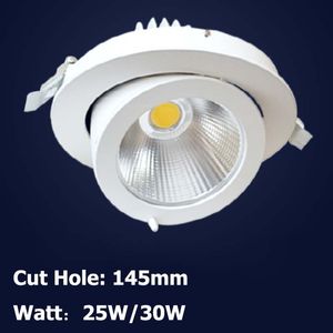 Downloads 5pcs/lote 15w 20w 25W 30W 35W 45W LED LED LUGA LIGHT GIMBAL Ajustável Cob rotação gimable lampada lampada teto embutido Retirada