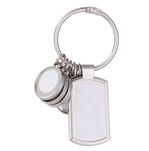 5 círculo retângulo encantos sublimação em branco chaveiro de transferência térmica chaveiro do carro saco bolsas pingentes pendurar tag moldura dd831