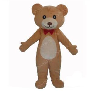 Halloween gravata vermelha teddy urso mascote traje de alta qualidade desenhos animados anime tema caráter carnaval unisex adultos outfit vestido de festa de aniversário de Natal