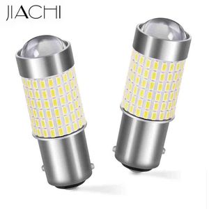 Luzes de emergência Jiachi LED Car Light Bay15D P21 W Auto Lighting Lâmpadas Peças Xenon White K DC Volt Não Polaridade