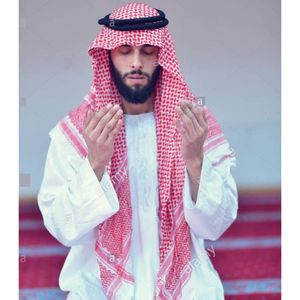 Etniska kläder Man Saudiarabien Islamisk Dubai Muslimska Tillbehör Huvudbonad Traditionell dräkt Turban Bönhatt Rutigt huvud Halsduk Kepsar