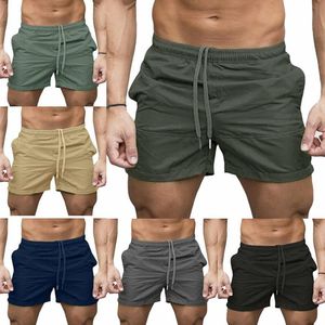 Venta de pantalones cortos para pantalones cortos para correr Fitness Deportes Gimnasia Pantalones deportivos Salón Desgaste Sólido Color Casual para Playa Verano