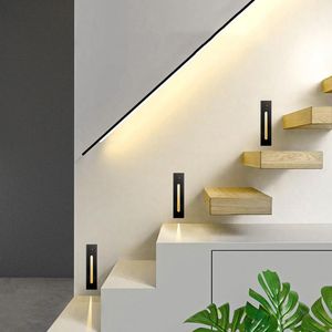 Recessed Led Stair Light PIR Motion + Sensor Step Lamp Corner Wall Outdoor Indoor Stairway Hallway Staircase