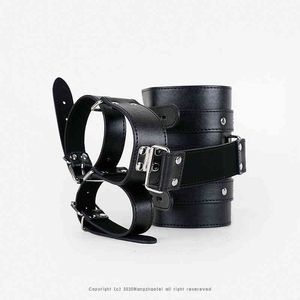 NXY SM Bondage Leather Bondage Kajdanki BDSM Armbinder Refaldare Bring Behind Back Straitjacket Sex Zabawki dla par 1126