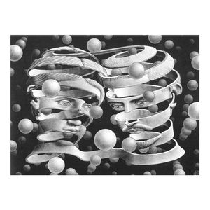M.c. Escher Bond of Union Artworks Affischtryck Målning Heminredning inramad eller Unframed PhotoPaper material