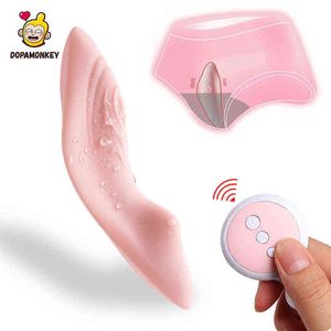 NXY Vibratori Invisibile Indossabile Strapon dildo Stimolatore del clitoride Telecomando senza fili Vibratore impermeabile in silicone Mutandine sesso per coppia 1119