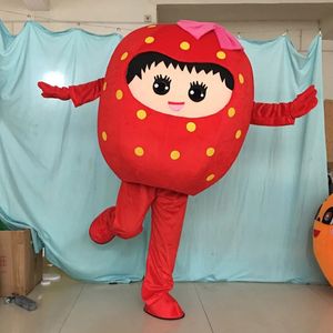 Halloween Lovely Strawberry Mascot Costume High Quality Cartoon Fruit Plush Anime theme character Adult Size Christmas Carnival Birthday Party Fancy Outfit