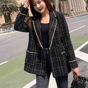 Autumn Winter Women Short jacket Casual suit Coat Fashion Overcoat Outwear Streetwear Vintage manteau 210520