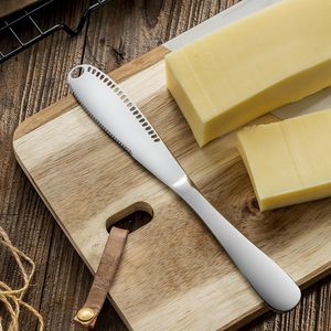 Wysokiej jakości nóż masła ze stali nierdzewnej z dziurą Deser Dżem Sztućce Narzędzie Kuchnia Tostowa Chlebowa stołowa