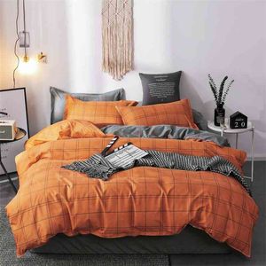 Soft comfortable bedding set bed duvet cover+ flat sheet+Pillowcase single full queen king size No quilt 210706