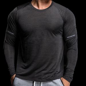 Running Jerseys Gym Fitness Skinny T-shirt Men Quick Dry Breathable Long Sleeve Shirt Male Bodybuilding Workout Tee Tops Clothing