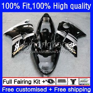 Corpo OEM nero argentato per HONDA CBR 1100XX 1100 CC XX 02 03 04 05 06 07 35No.92 Blackbird CBR1100XX 96-07 CBR1100 XX 1996 1997 1998 1999 2000 2001 Carenatura per stampaggio ad iniezione