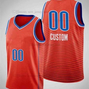 Tryckt anpassad DIY Design Basket Jerseys Anpassning Team Uniforms Skriv ut Personliga Brev Namn och Nummer Mens Kvinnor Kids Ungdom Oklahoma City001
