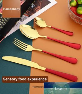 24pcs Gold-plated Dinnerware Set 304 Stainless Steel Knife Fork Spoon Tableware With Fine Gift Box Tableware Gift Set Factory price expert design Quality Latest