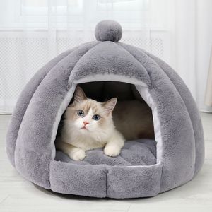 Winterabnehmbare Katze Betten Haus Yurt Shape Sleeping Mat Pad Bequeme warme Pet Kushion Welpen Nest Zwinger