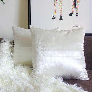 2 paket vit dekorativa kuddar fall för bäddsoffa soffa modern lyx sammet hem kasta kuddar täcker silver grön 210317