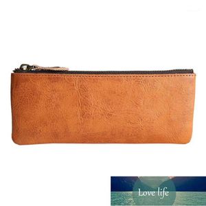 School Pencil Case Geunine Leather Vintage Penal Pen Bag Large Big Pencilcase for Girls Boys Storage Stationery Pouch Box1