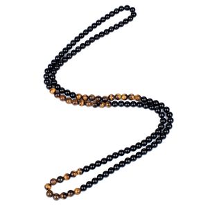 Yutong Black Onyxs мужской тигр глаз каменные бусины ожерелье мода натуральные обсидианы ожерелья женщины новый дизайн ручной работы подарок ювелирных изделий