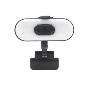 Autofocus 1080p webcam 3 nivelar anel luz com microfone computador pc camara web 4k