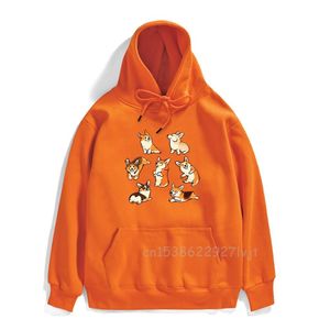 Bonito pequeno shiba pulôveres engraçado desenho animado impressão novo homem hoody homem harajuku mulheres homens hoodie rua moda marca hoodies y0319