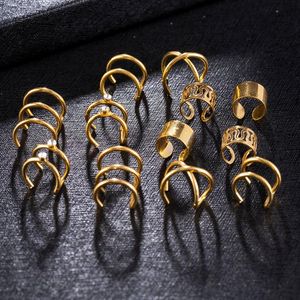 Stud 12pcs/zestaw uszy moda Klip na kolczykach bez przebitych kobiet walentynkowych dla przyjaciół biżuterii kobiety