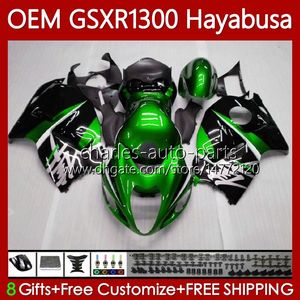 Kroppsinjektion för Suzuki Green Black GSXR 1300 CC Hayabusa GSXR1300 08 2008 2009 2010 2011 2012 2013 77NO.161 1300cc GSXR-1300 14 15 16 17 18 19 GSX R1300 08-19 Fairing