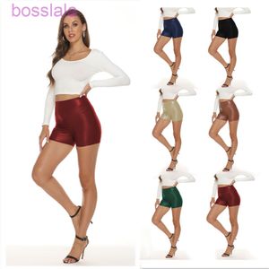 Frauen Plus Größe Hosen Sexy Leder Kurze Hosen Mode Stil PU Shorts frauen Hohe Taille NachtclubWear S-5XL