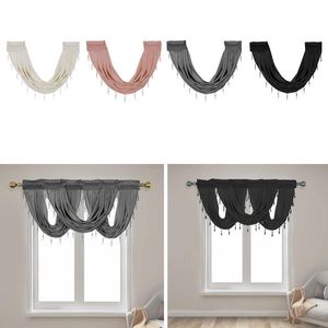 Curtain & Drapes 1pc Kitchen Valances Living Room Windows Rod Pocket