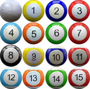 3 # 7 cal Nadmuchiwane Snook Soccer Ball Party Favor 16 sztuk Bilard Snooker Football for Snookball Outdoor gry Prezent DH9470