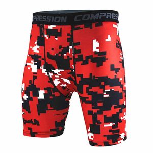 Herren-Shorts, Kompressions-Männer, 3D-Druck, Camouflage, Bodybuilding, Strumpfhosen, kurze Turnhallen, männliche Muskeln, lebendig, elastisch, Laufen