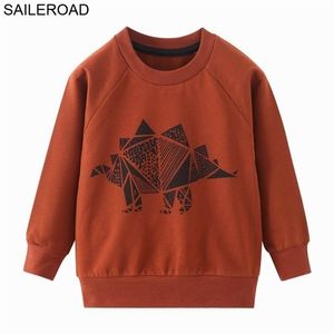 Saileroad Boys Dinosaur Hoodies Barn Sweatshirt Girls Spring Coat Barn Långärmad Casual Outwear Baby Kläder 211110