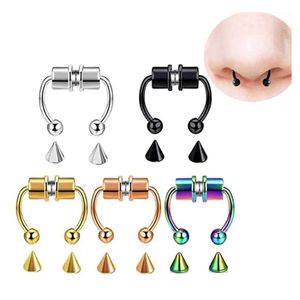 TIANCIFBYJS 20g Nose Rings Hoop Ear Studs Stainless Steel Screw Ball Nostril Piercing Whole Body Jewelry 50pcs For Women Men