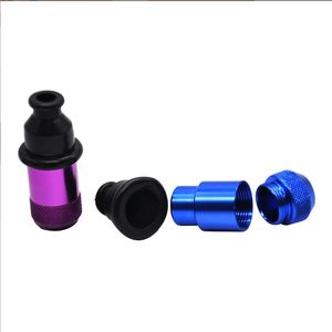 Super 53mm Mini Nipple Metal Smoking Pipe Tobacco Snuff Tube Hand Cigarette Pipes Durable Rubber Mouth Top Brand Aluminum