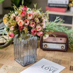 Decorative Flowers & Wreaths Vintage Rose High Artificial Silk Flower Reuse Wedding Party Decoration Home Garden Decor DIY Plastic