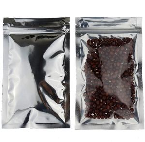 Folha de alumínio plástico resealable zipper embalagem saco de alimentos secos Bolsa de armazenamento de chá self self slend sacos pacote