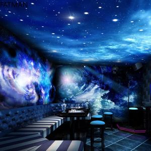 Duvar Kağıtları Fatman Özel Evren Yıldızlı Gökyüzü Arka Plan Duvar Kaplama Fantezi Kanatları El Tema Dekorasyon 3D Duvar Kağıdı Dropship