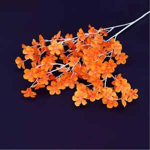 Artificial apple flower bouquet 115cm long 3 fork branch wedding hall hotel hanging silk flowers