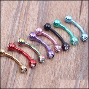 Tongue Rings Body Jewelry Cool 100Pcs Wholesale Lots Labret Lip Pierce Nipple Navel Belly Eyebrow Bar Aessories 670 T2 Drop Delivery 2021 Ya