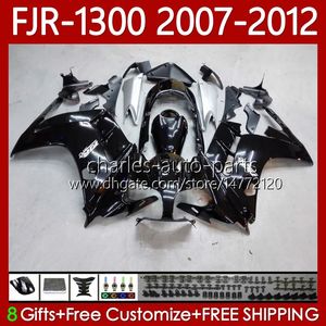 Fairings de OEM para Yamaha FJR-1300 FJR 1300 A CC FJR1300 Stock Black 07 08 09 10 11 12 Moto Body 108no.42 FJR-1300A 2007 2009 2010 2011 2012 2011 FJR1300A 01-12 Kit de carroçaria