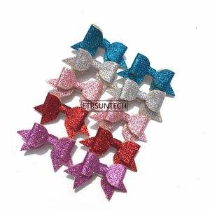 400 sztuk Cute Dog Bowknot Ozdoby Gumowe Band Handmade Pet Grooming Akcesoria Mieszane wstążki Hair Bow