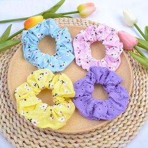 11 ألوان جديدة ins girls الفتيات الشاش زهرة scrunchies مرونة hairbands كبير ذيل حصان حامل الشعر العصابات الشعر النساء اكسسوارات للشعر