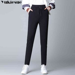 Streetwear Summer Black Women's Pants Lång Kvinna Hög midja Lösa Harem Byxor Capris För Kvinnor Byxor Kvinna Plus Storlek 210519