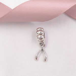 Autentiche perline di gioielli in argento sterling 925 rendono un desiderio Charms adatti collana di braccialetti in stile Pandora europeo 790998