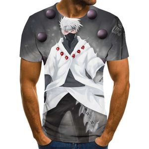 Anime Grafik T-Shirt 3D erkek T-Shirt Yaz Harajuku Tops Yuvarlak Boyun Gömlek Anime Erkek Giyim Artı Boyutu Streetwear X0621