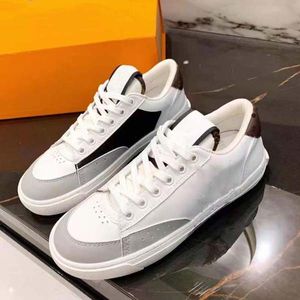 Top-Level Quality Calfskin Casual Shoes High Low Top Men Kvinnor Klassiska Sneakers 35-45 med låda