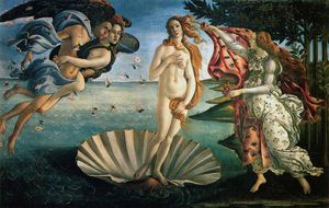 The Birth of Venus, 1486 by Sandro Botticelli Famous Oil Paintings Reproduction Hand Painted Classical Figure Canvas Art for Living Room Home Decor,No Frame