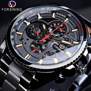 Forsining 2021 3 Zifferblatt Kalender Multifunktions Militär Leucht Hand Herren Mechanische Sport Automatische Armbanduhr Top Marke Luxus